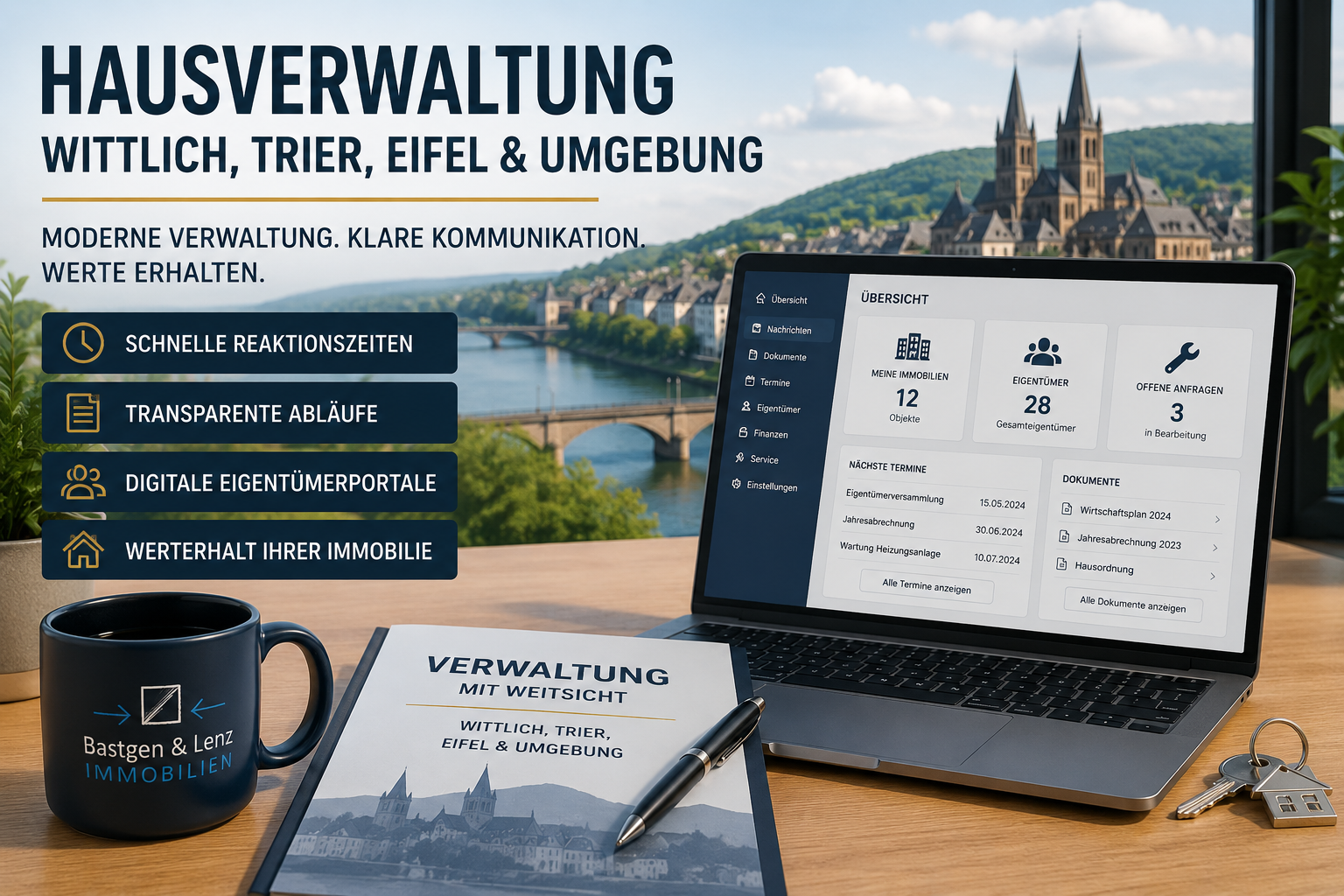 Hausverwaltung in Trier und Wittlich – moderne Immobilienverwaltung