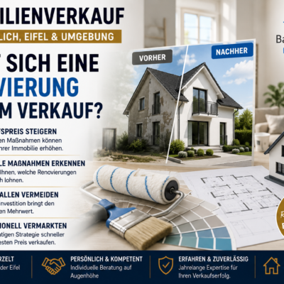 Renovierung vor dem Immobilienverkauf in Trier, Wittlich und der Eifel – welche Maßnahmen den Verkaufspreis erhöhen